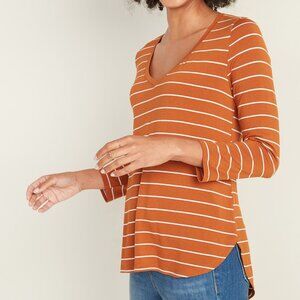 NWT OLD NAVY Women's Luxe Striped V-Neck Top XXL